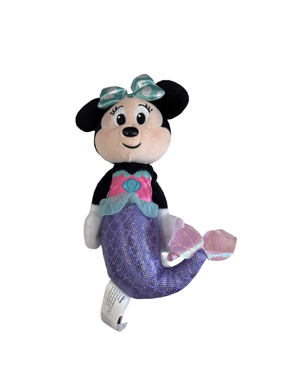 Disney Junior Minnie Mouse 9" Mermaid Plush Stuff Animal Toy Doll Figure